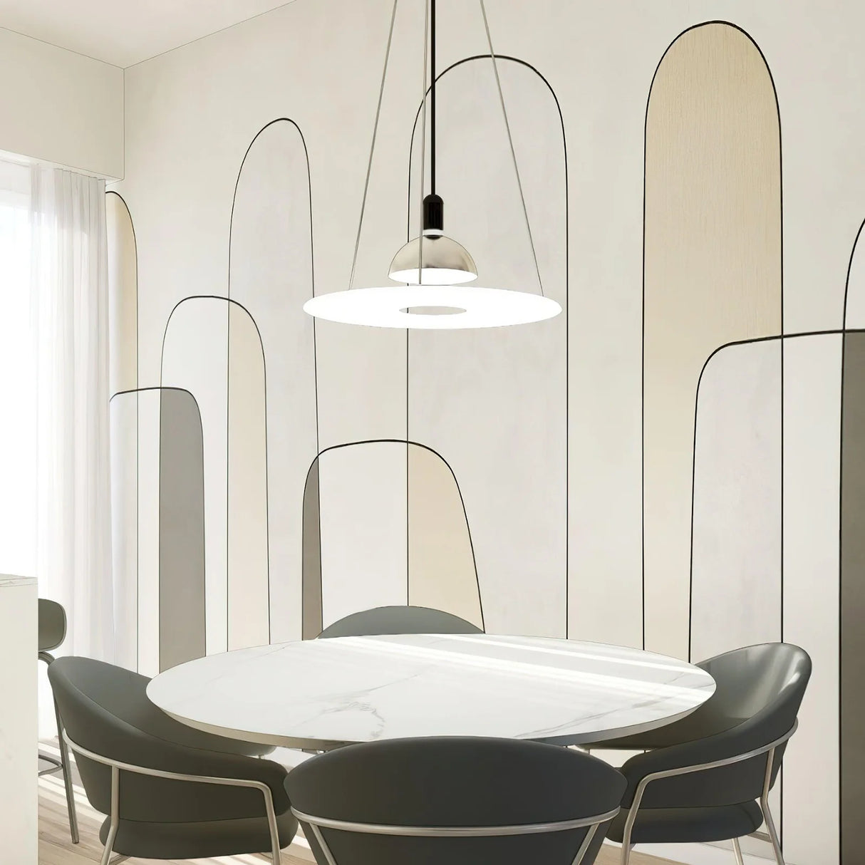 Frisbi Acrylic Disc Pendant Light