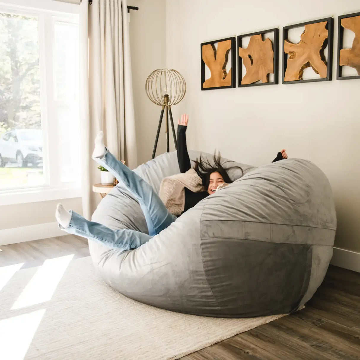 Fuf® 7Ft Oversized Foam Bean Bag