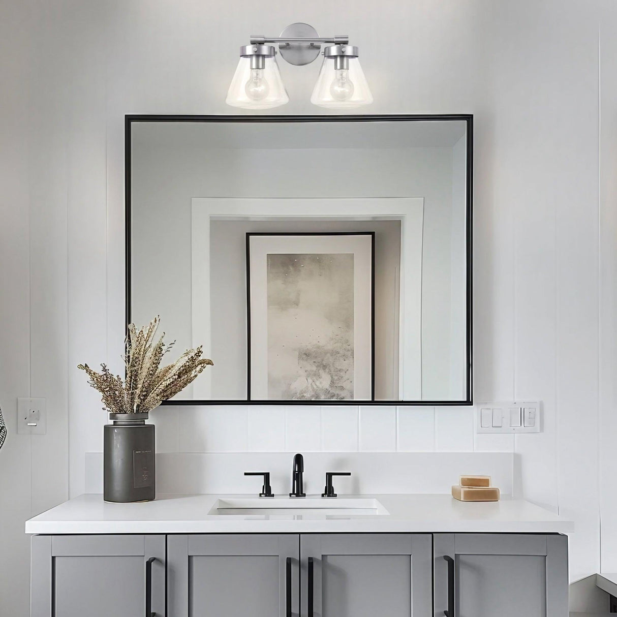 Gleam Modern Farmhouse 2-Light Vanity Light