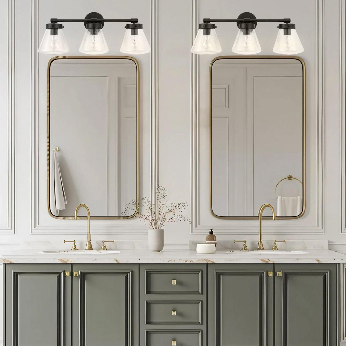 Gleam Modern 3-Light Dimmable Vanity Light