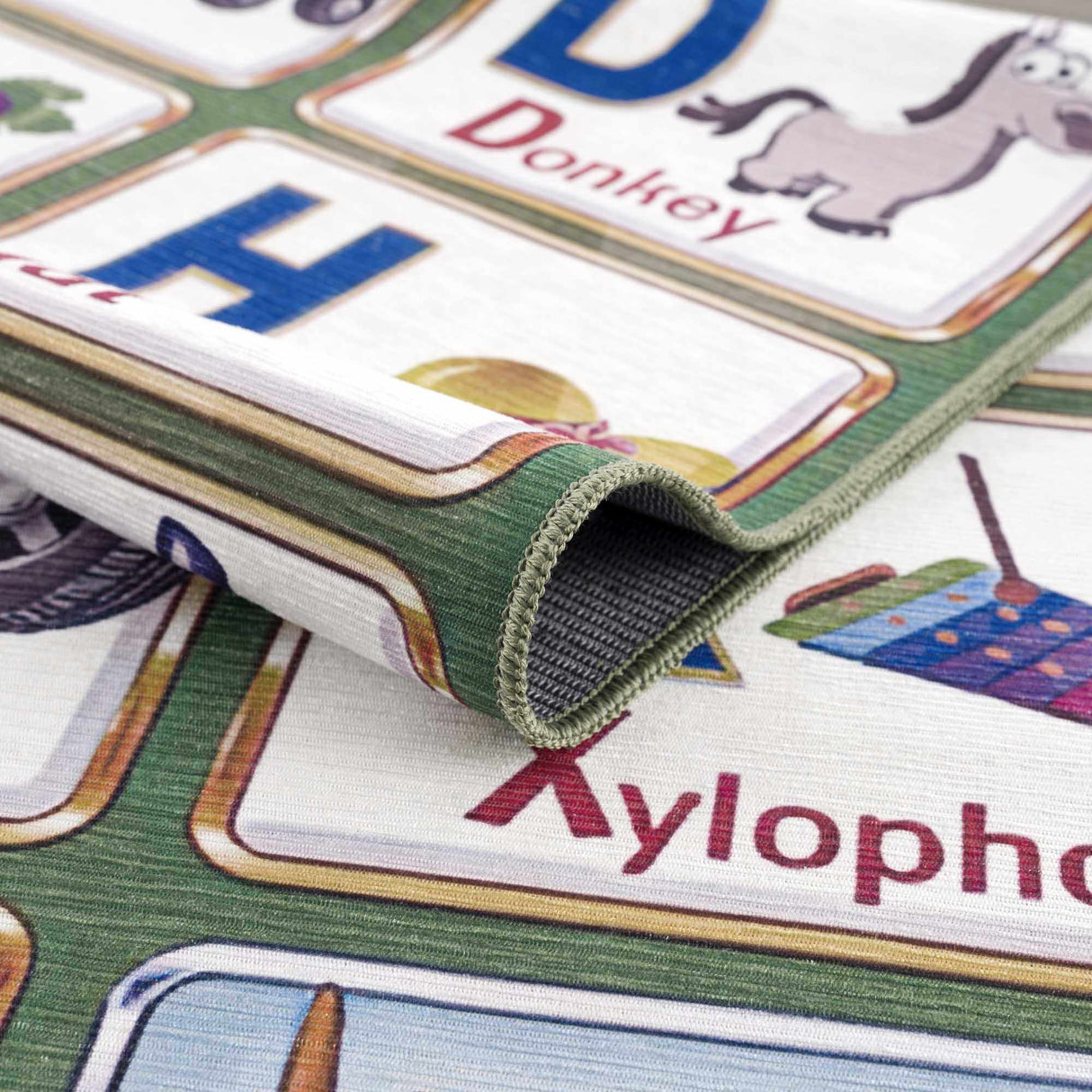 Osric Colorful Alphabet Washable Kids Rug - Clearance