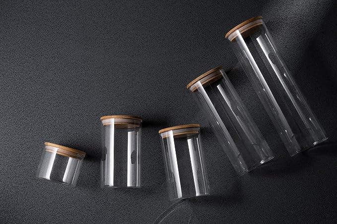 Glass Canister Set & Bamboo Lid