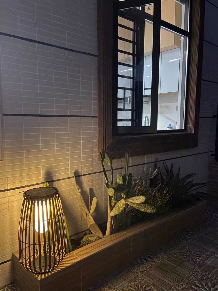 Garden Rattan Floor Lamp