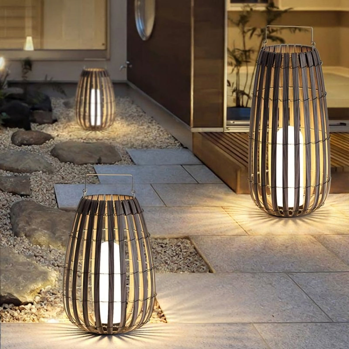 Garden Rattan Floor Lamp