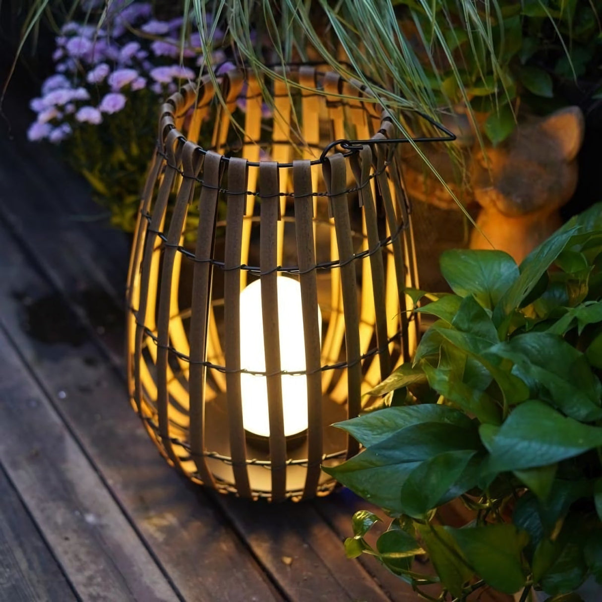 Garden Rattan Floor Lamp