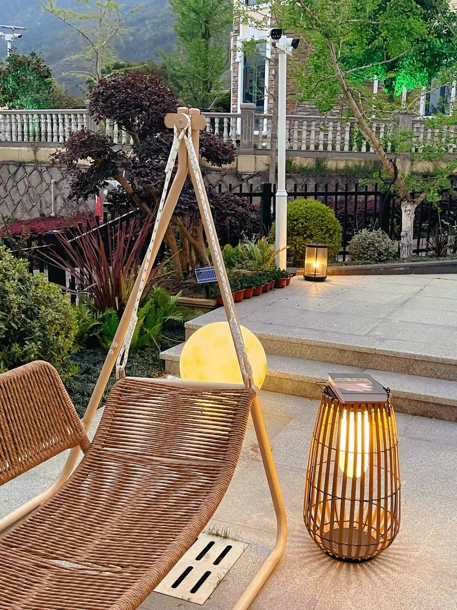 Garden Rattan Floor Lamp