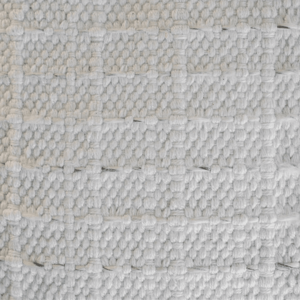 Square Striped Woven Ottoman Pouf