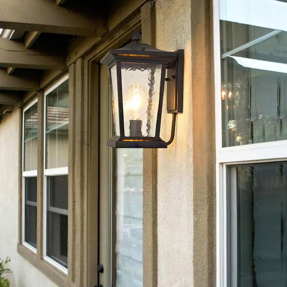 Glass Cottage Bird Cage Outdoor Wall Light