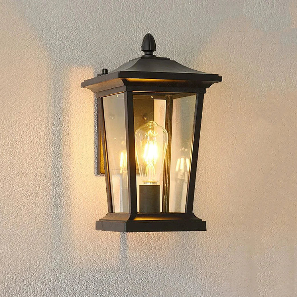 Glass Cottage Bird Cage Outdoor Wall Light