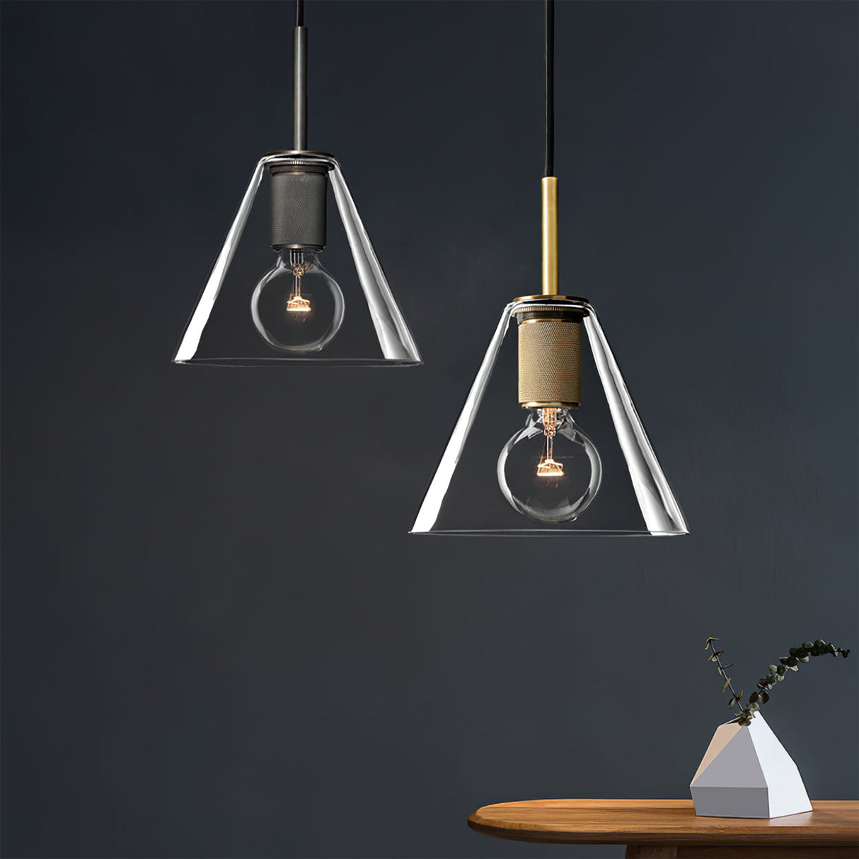 Glass Shaded Pendant Light