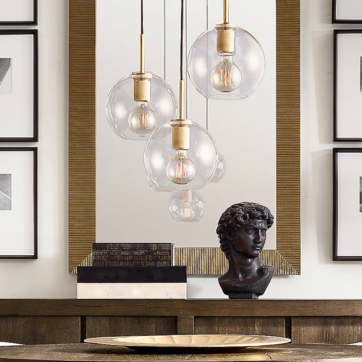 Glass Shaded Pendant Light