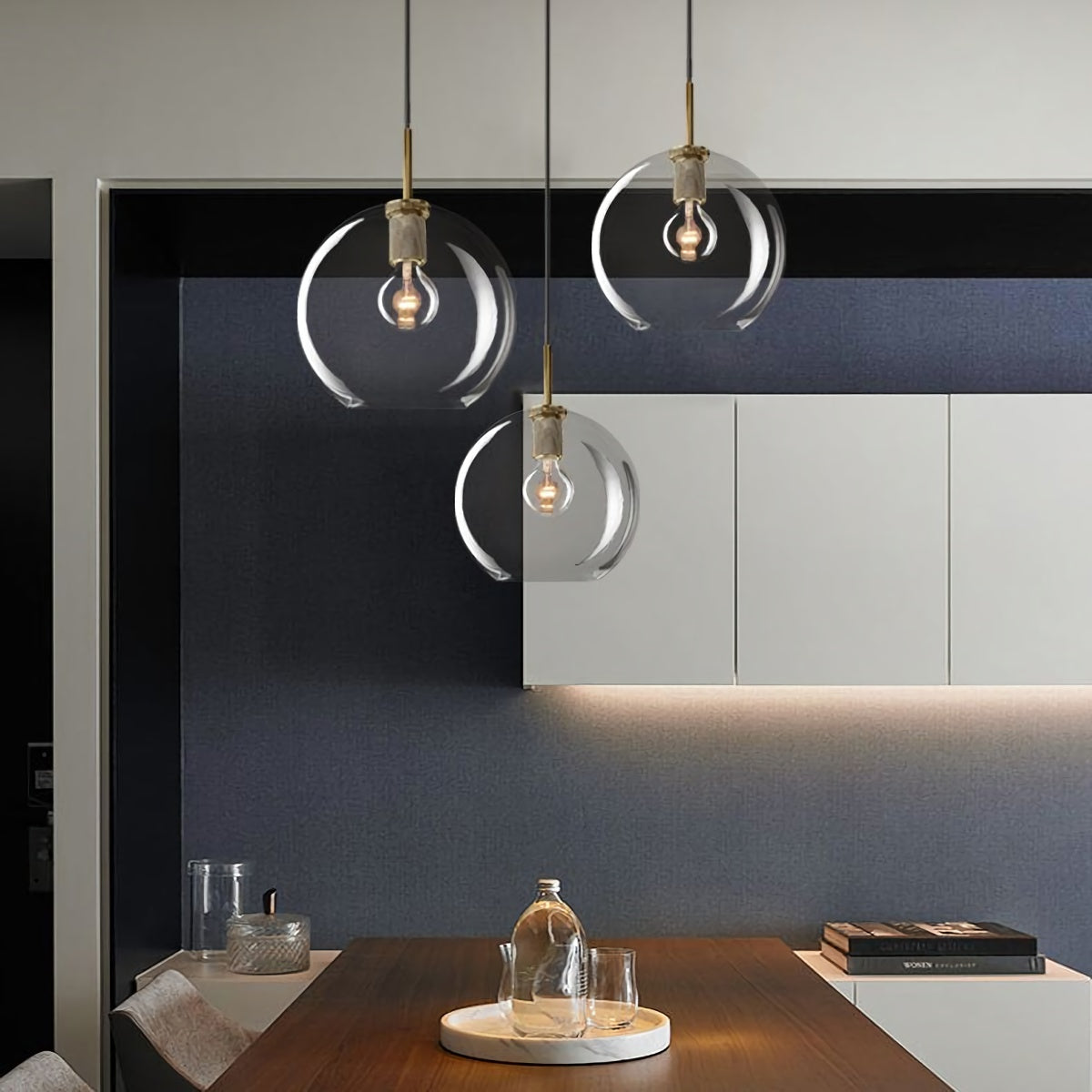 Glass Shaded Pendant Light