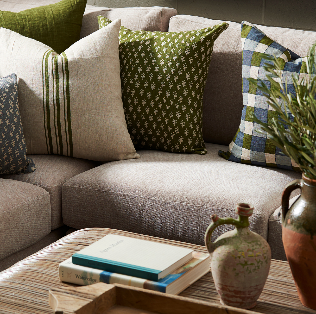 Astra Green Pillow 22" x 22"