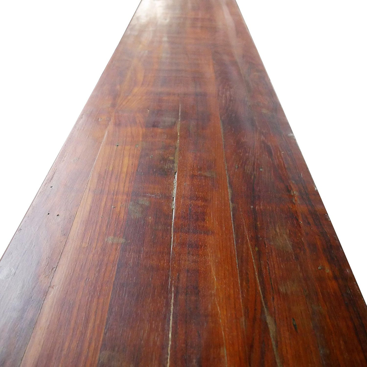 Farmhouse Style Antique Lattice Carved Teak Wood Frieze Repurposed 75" Long Console