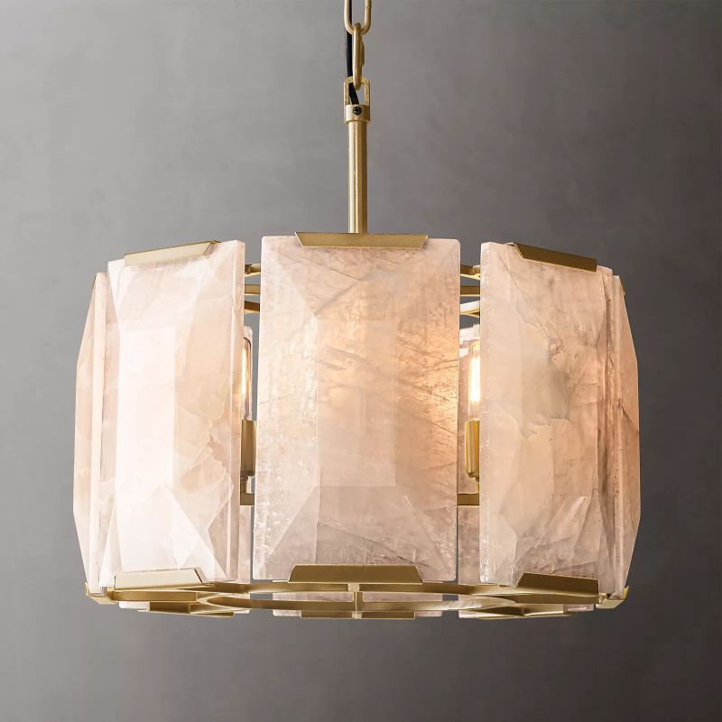 Harson Calcite Round Chandelier 19"
