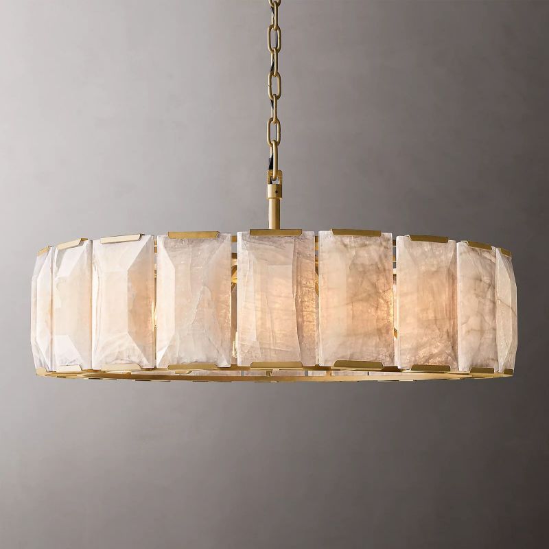 Harson Calcite Round Chandelier 43"