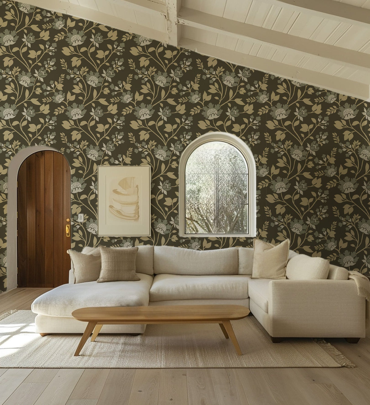 Hedgerow Bloom Wallpaper - Botanical Elegance