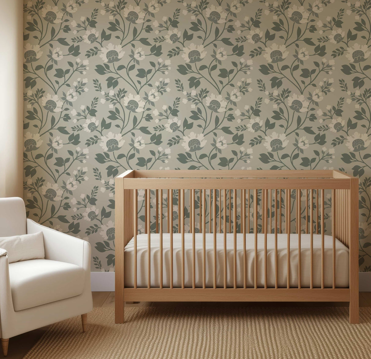 Hedgerow Bloom Wallpaper - Botanical Elegance