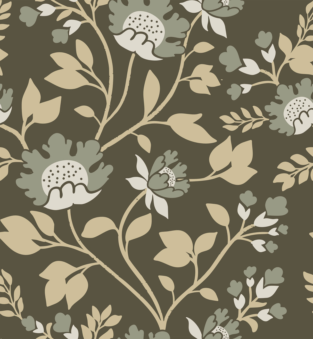Hedgerow Bloom Wallpaper - Botanical Elegance