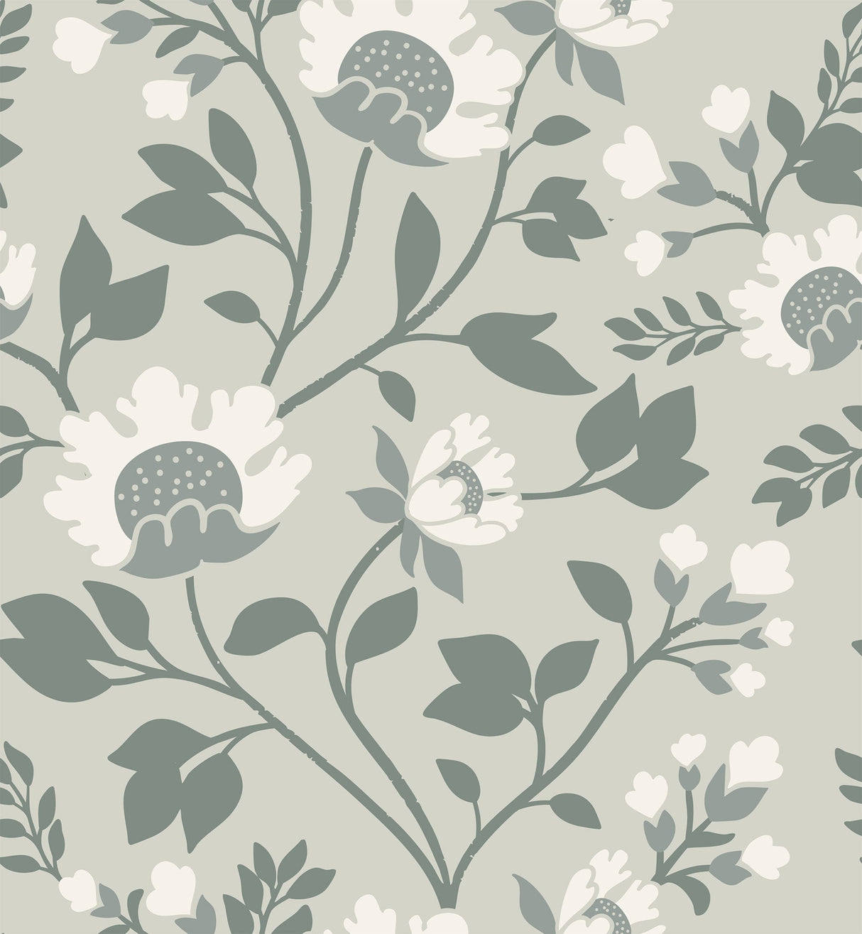 Hedgerow Bloom Wallpaper - Botanical Elegance