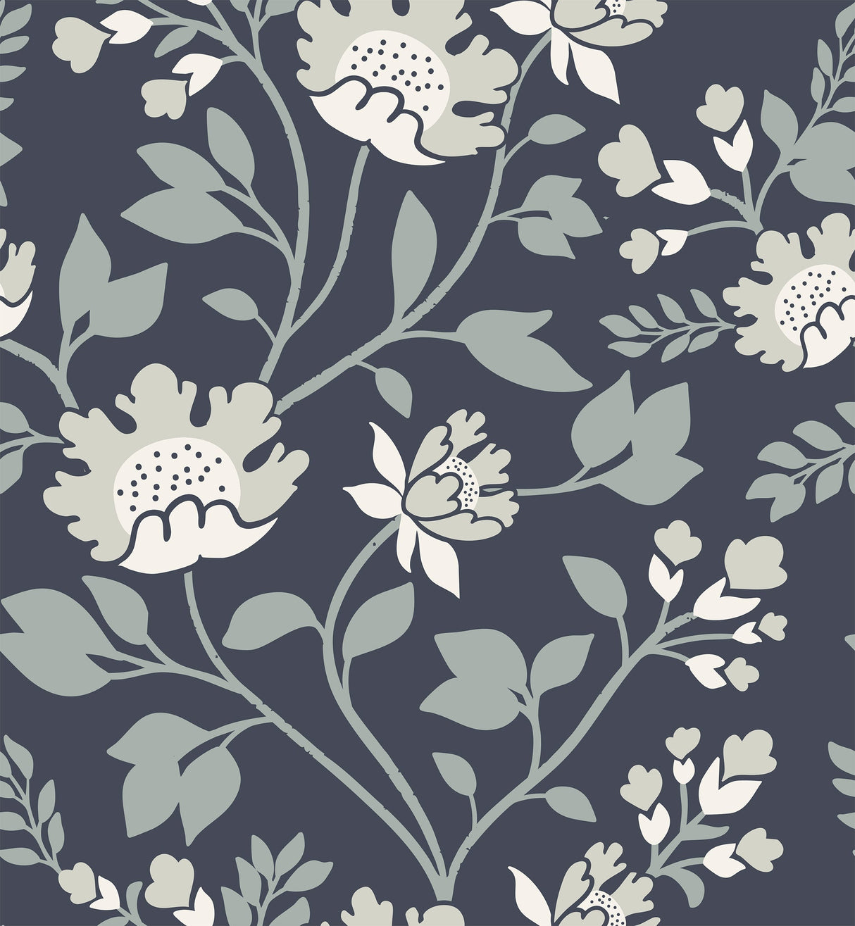 Hedgerow Bloom Wallpaper - Botanical Elegance
