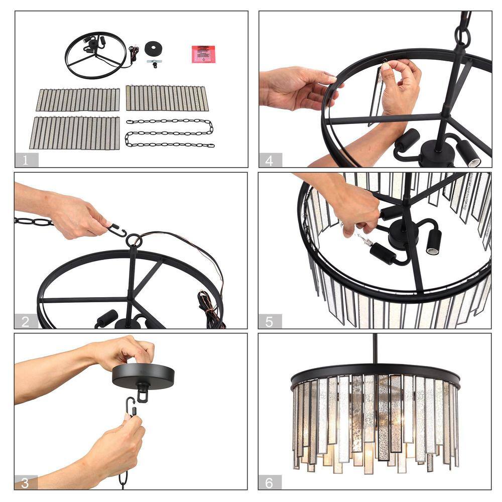 Hemaaolay Colored Glass Chandelier