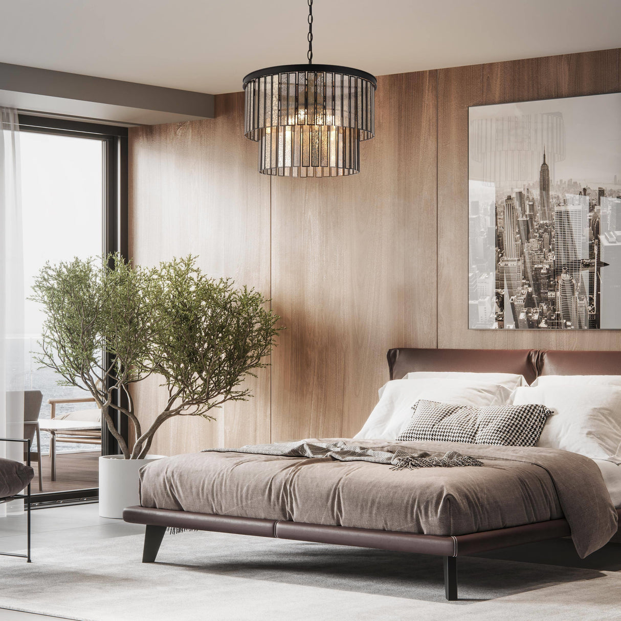 Hemaaolay Colored Glass Chandelier