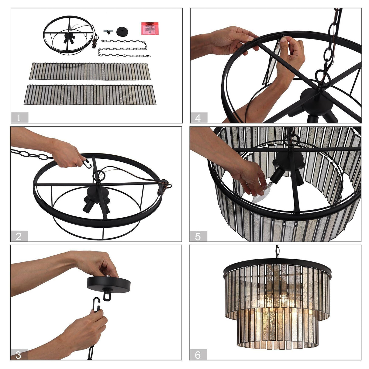 Hemaaolay  Colored Glass Chandelier