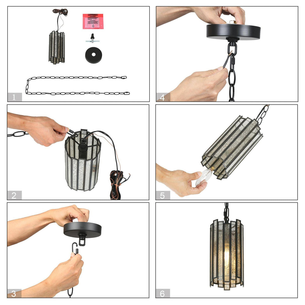 Hemaaolay Colored Glass Pendant Light