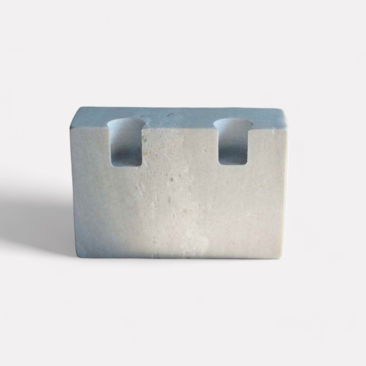 Calypso Marble Taper Candle Holder, 7"L x 6"W x 6"H