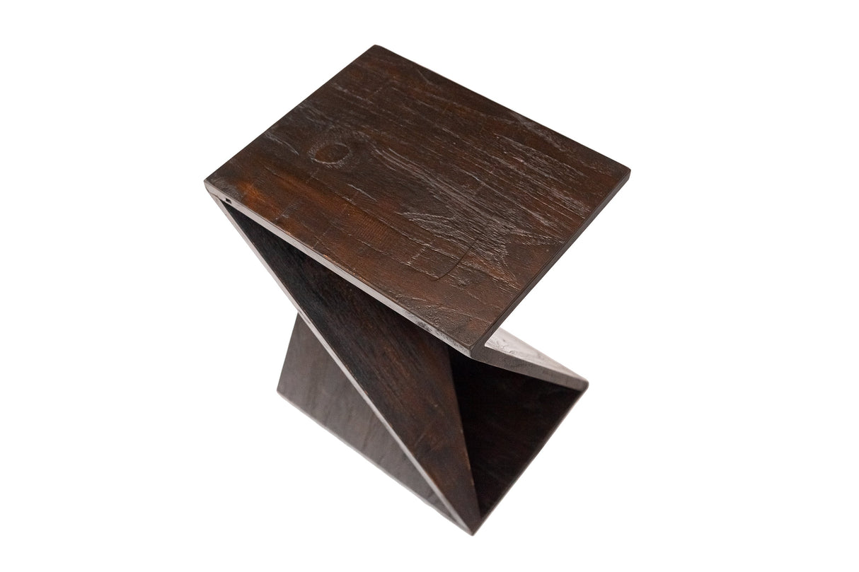 Remington Dark Teak Shower and Bath Twisted Stool