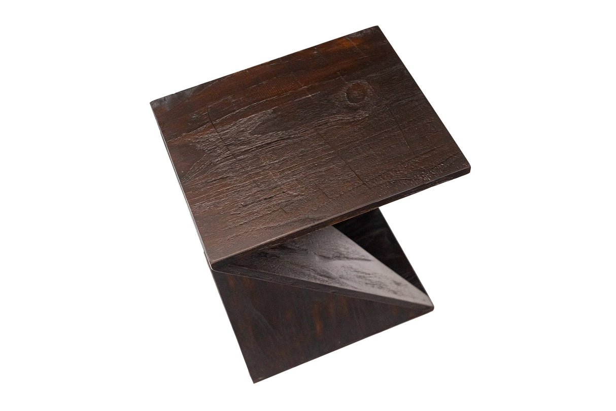 Remington Dark Teak Shower and Bath Twisted Stool