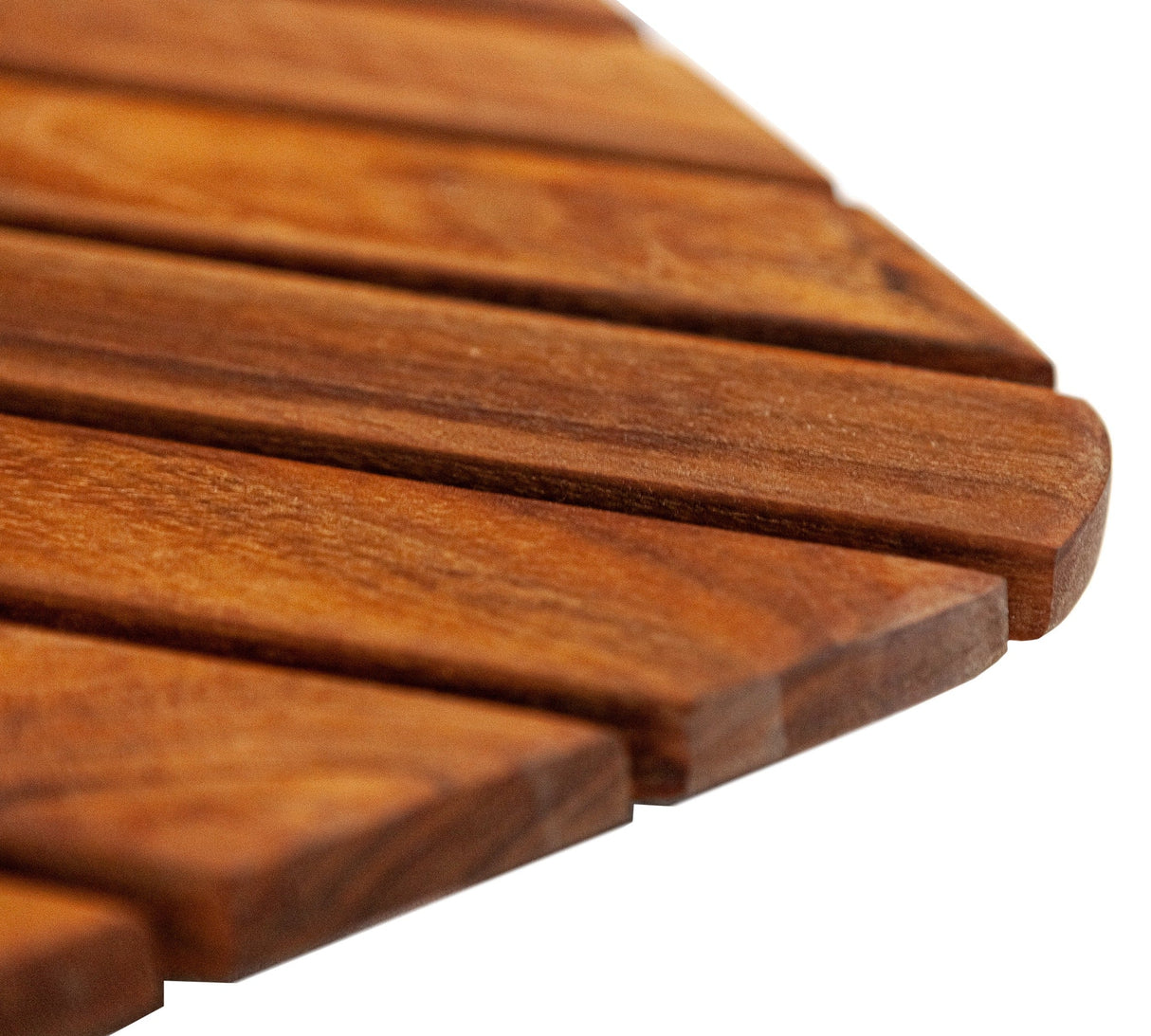 Airstream Oiled Teak Shower and Bath Mat with Rounded Edge 30″ x 30″