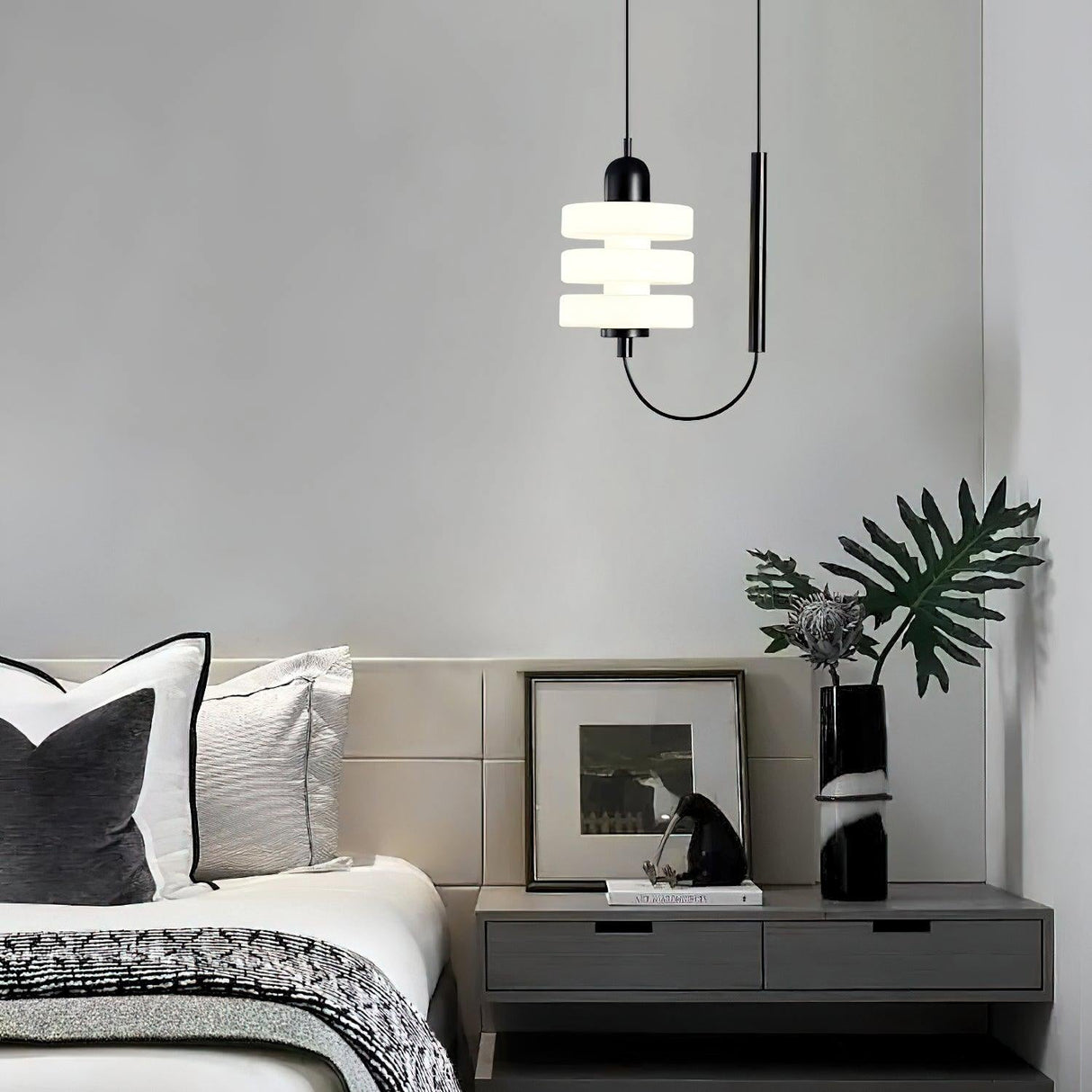 Japanese Minimalist Glass Pendant Light