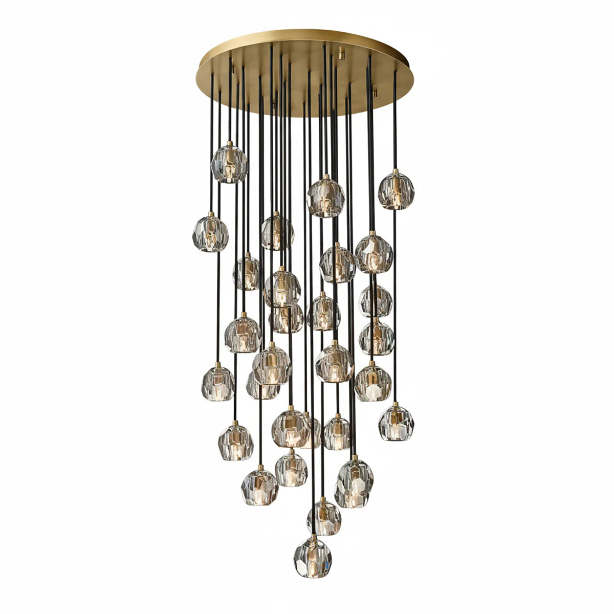 Kristal Crystal Round Cluster Chandelier