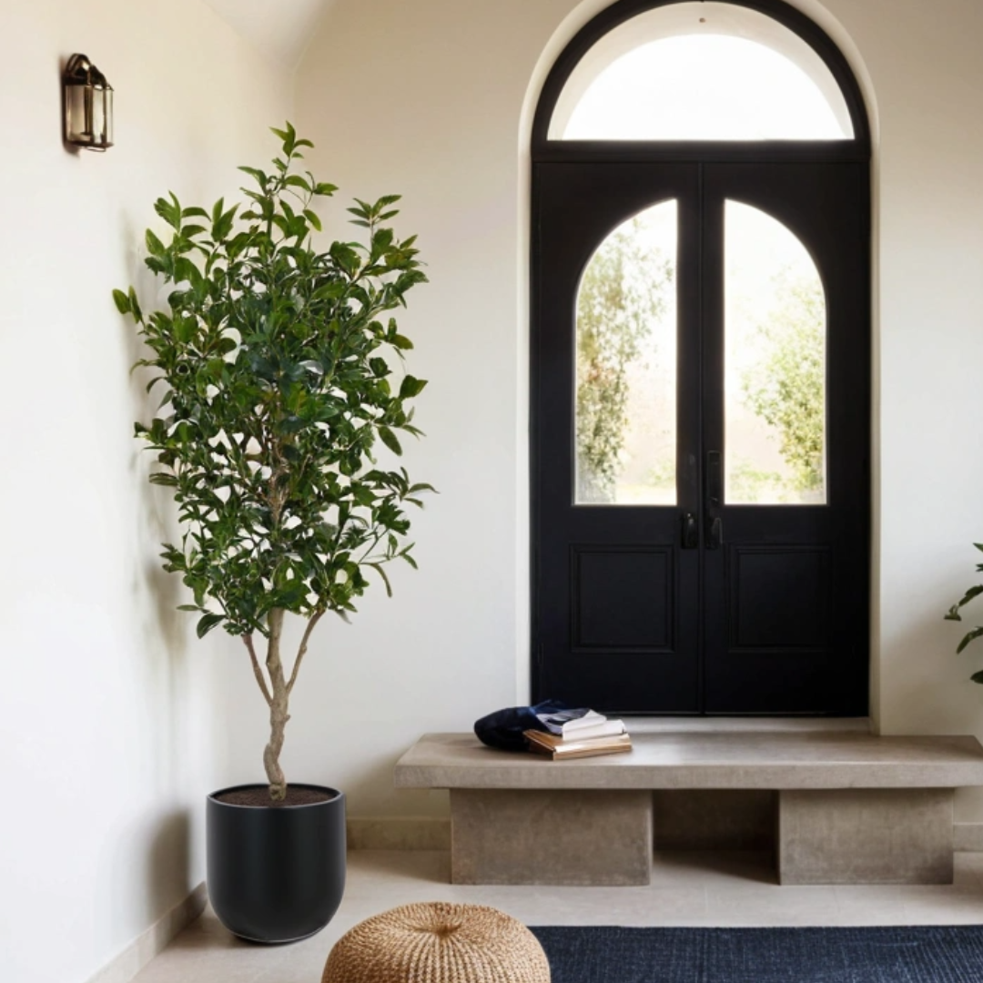 7' Faux Potted Laurel Tree