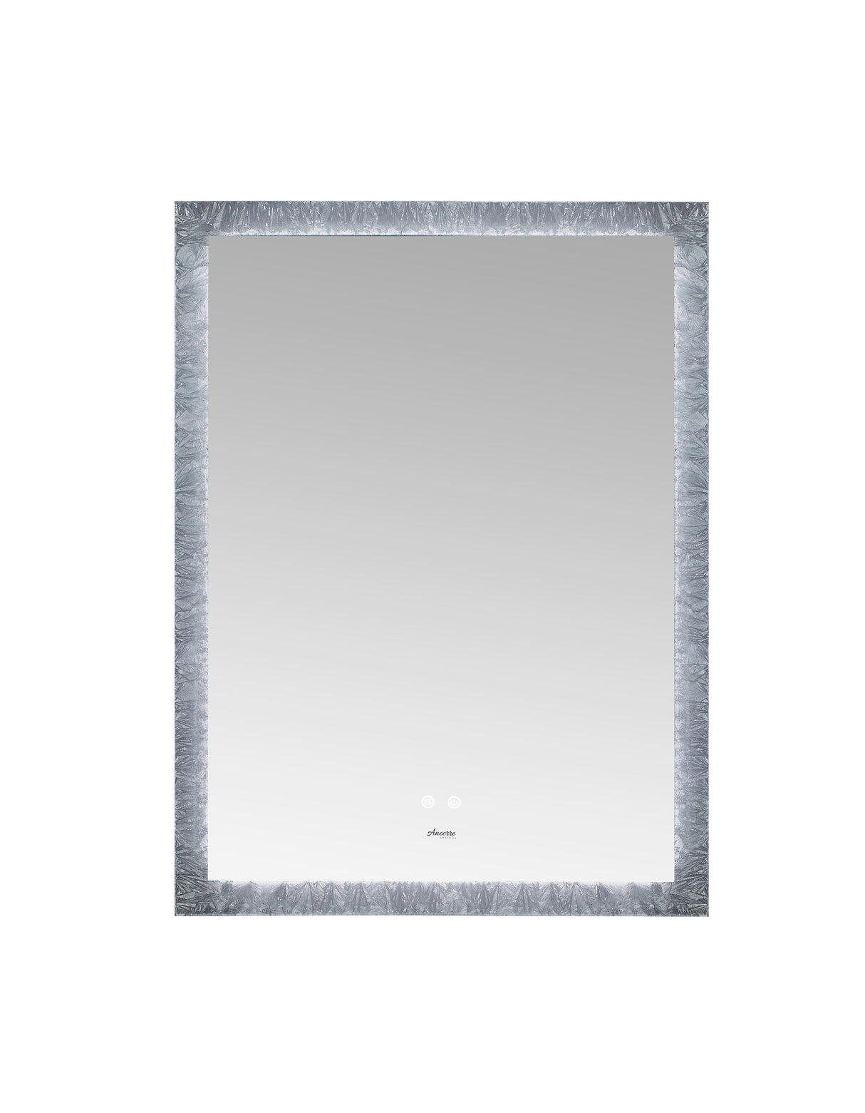 Frysta LED Frameless Rectangular Mirror Lighted Bathroom Vanity with Dimmer and Defogger
