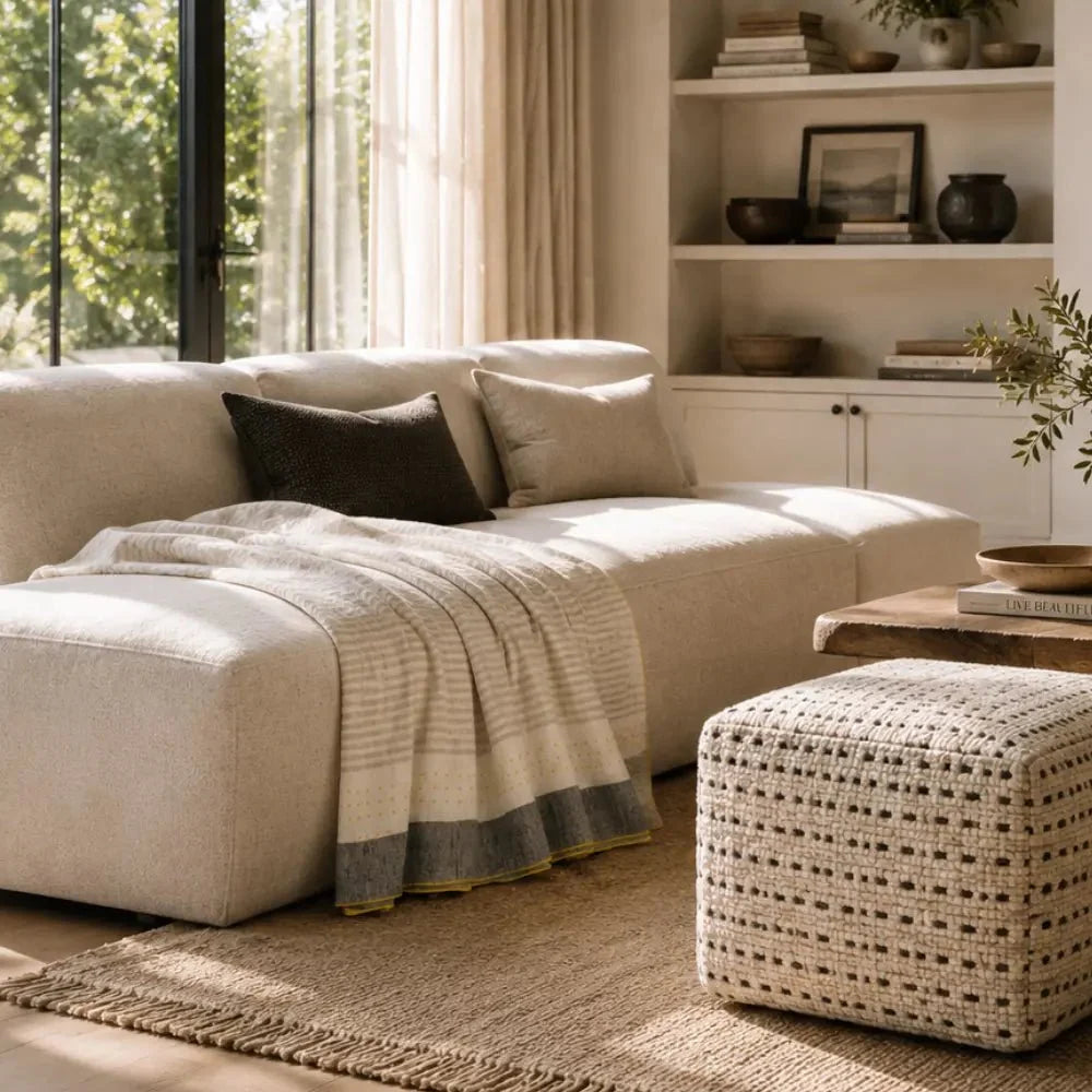 Ivory Throw Blanket