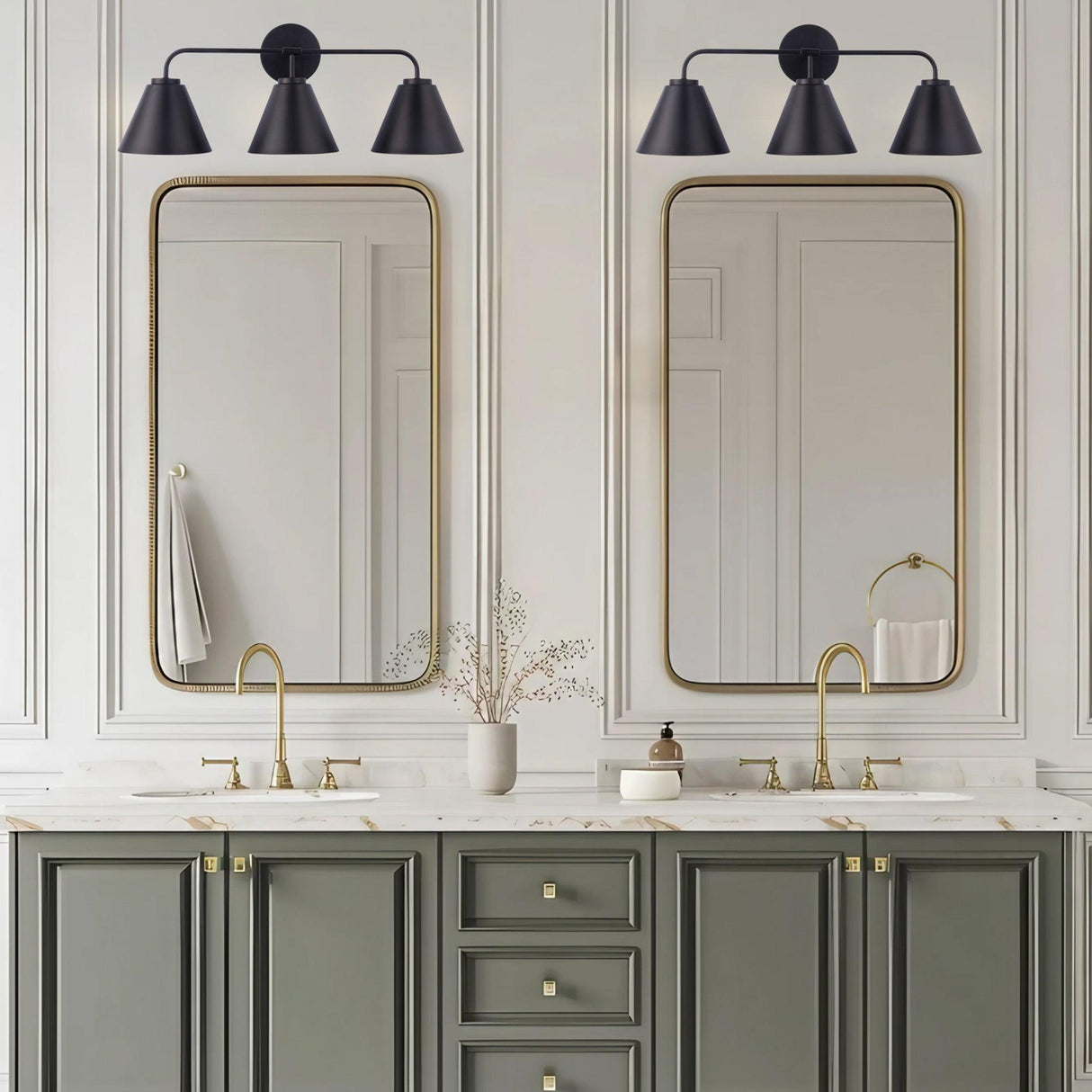 Loft Lantern Modern 3-Light Vanity Light