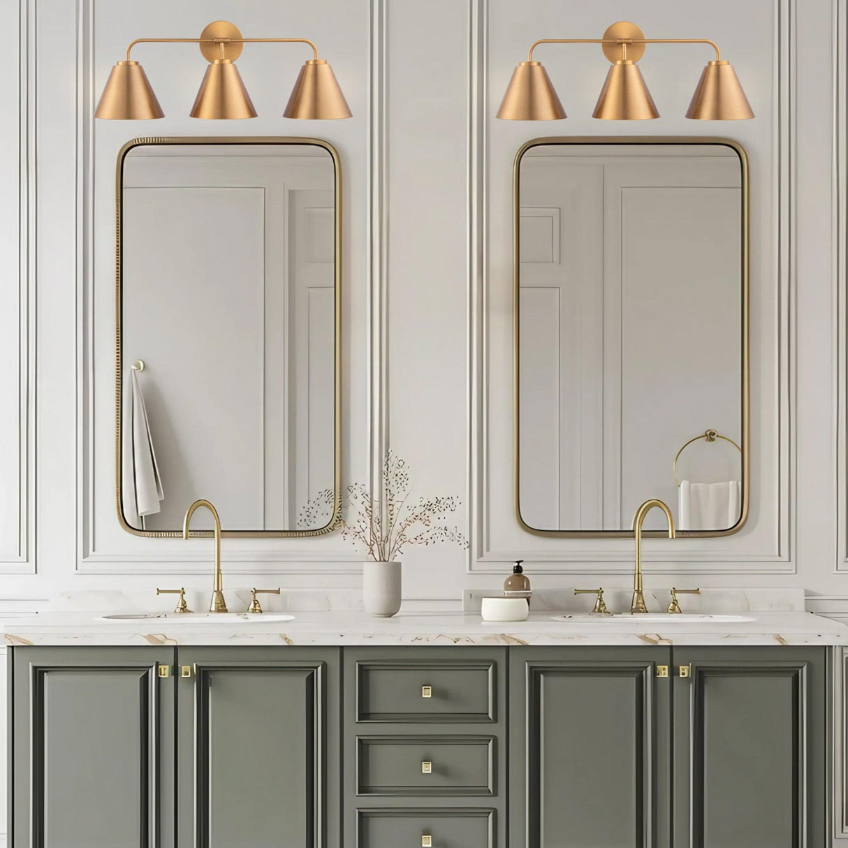 Loft Lantern Modern 3-Light Vanity Light