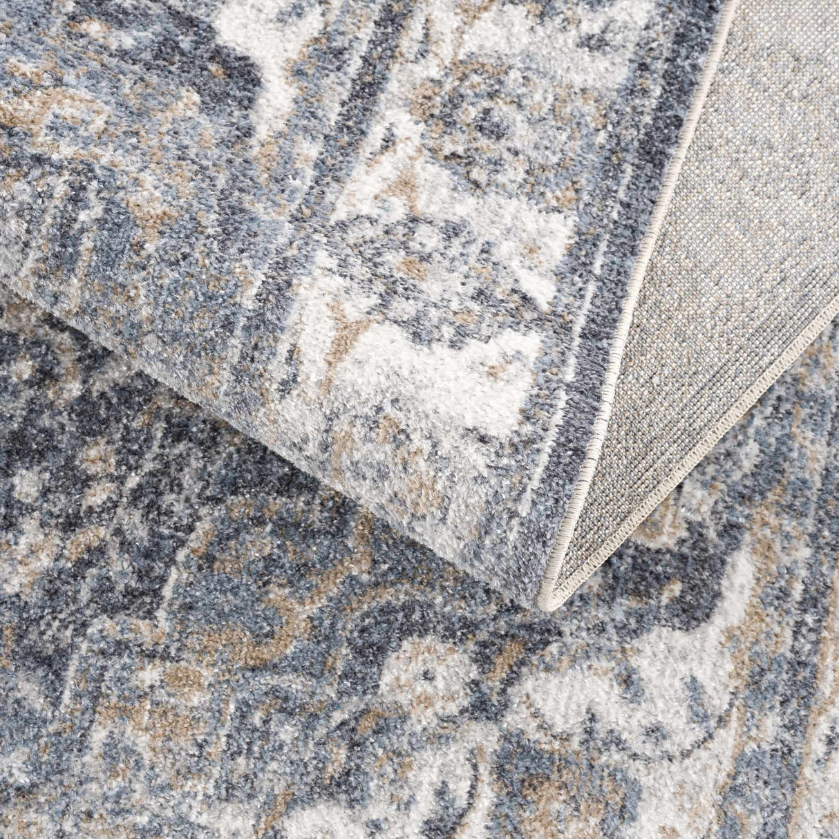 Aurum Blue Washable Area Rug