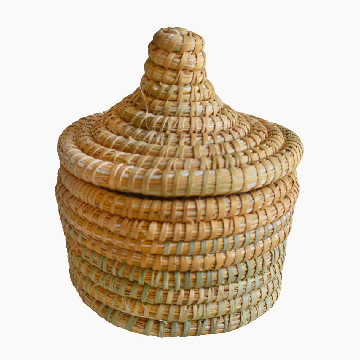 Lidded Palm Laundry/Storage Basket