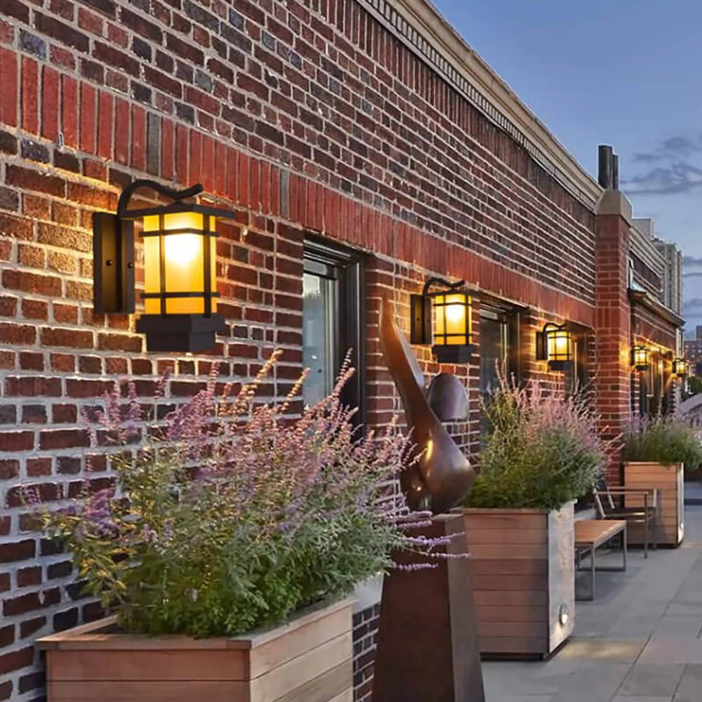 Lattice Decorative Madison Lantern Outdoor Wall Lamp