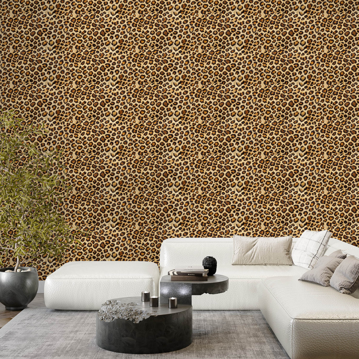 Luxury Leopard Animal Print Peel and Stick Wallpaper