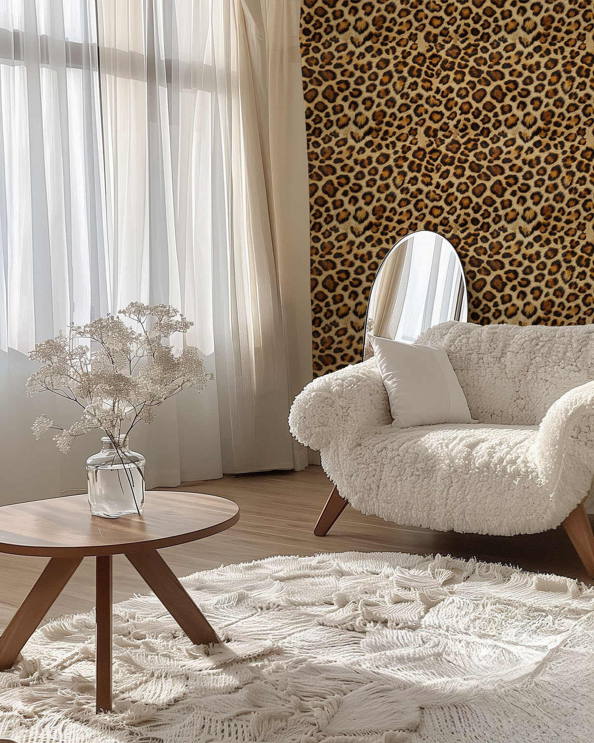 Luxury Leopard Animal Print Peel and Stick Wallpaper