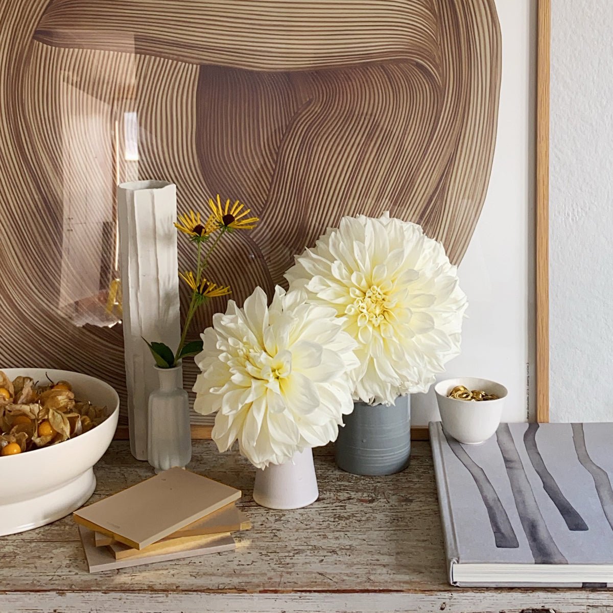 Greige Jotters with Gold edging (set of 2)