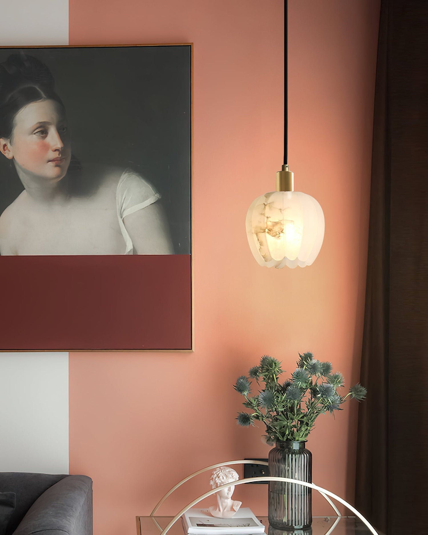 Lilin Alabaster Pendant Light