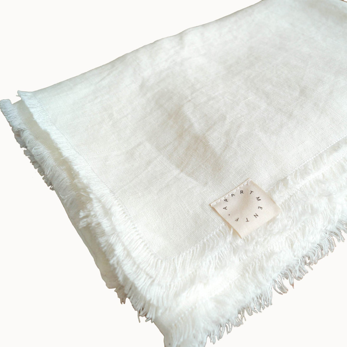 Linen Tablecloth with Fringe Edges
