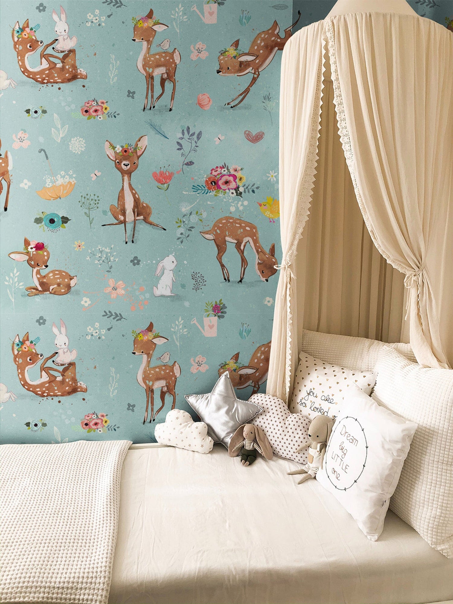 Deer Fawn Wallpaper Peel and Stick