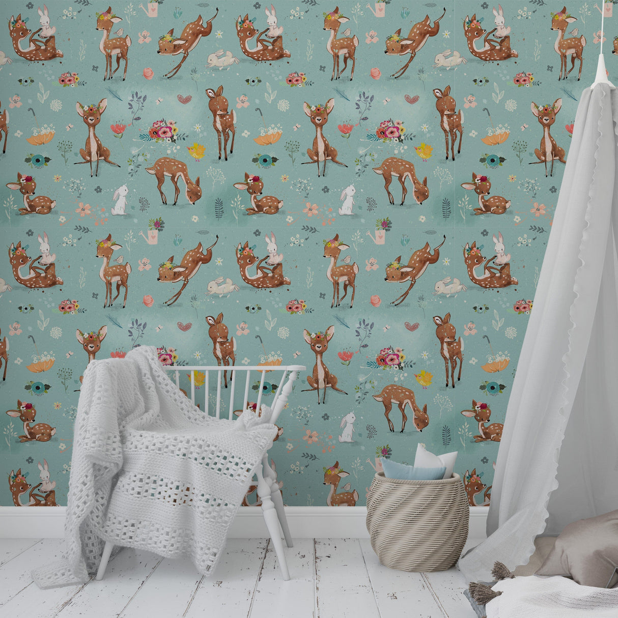 Deer Fawn Wallpaper Peel and Stick